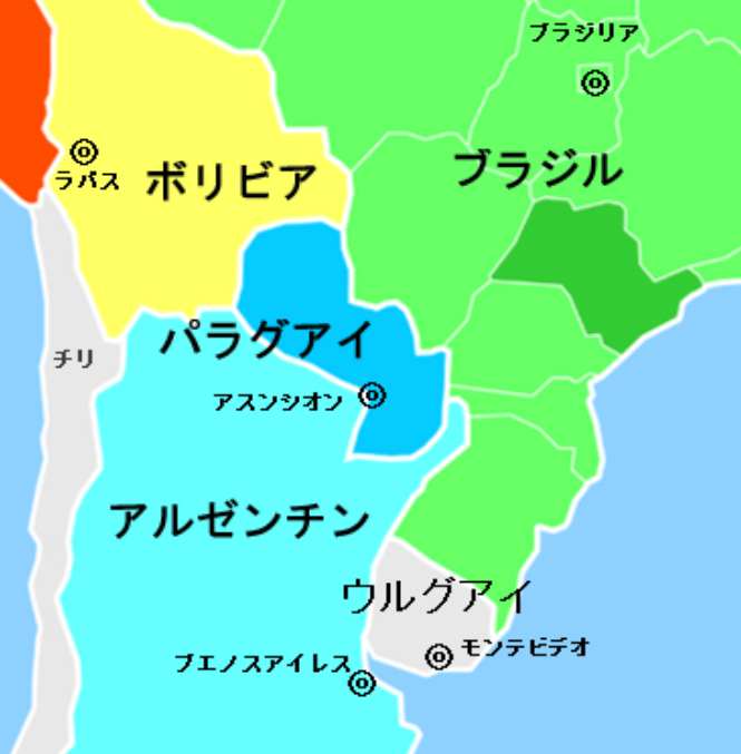 パラグアイの地図